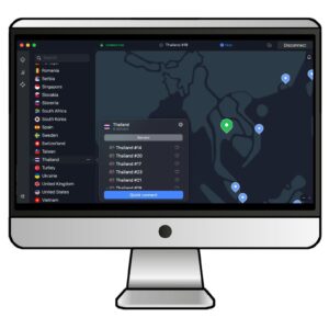 NordVPNでタイのサーバーに接続