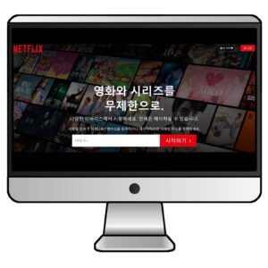 VPNで韓国サーバーに接続した状態で、Netflixにアクセス
